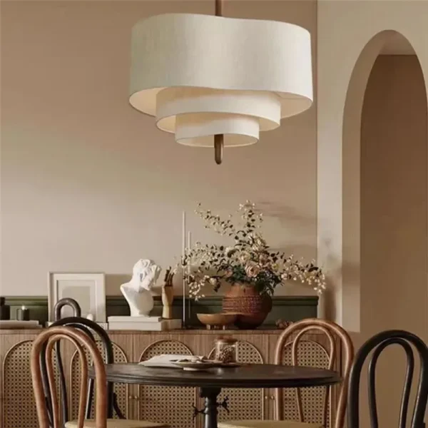 Pendant light minimalist vintage Cloth hanging Chandelier for living room Kitchen Island Bedroom Restaurant light - Image 5