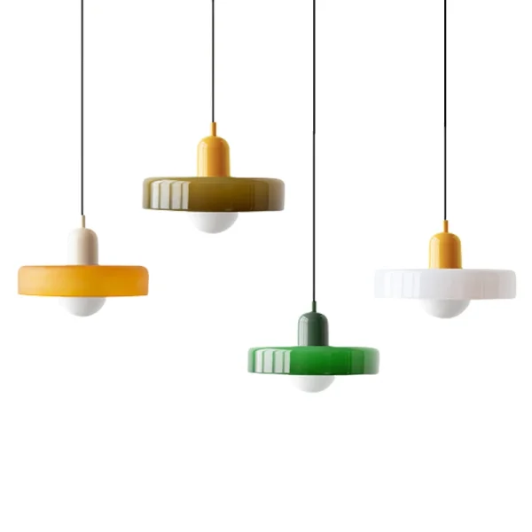 Modern Glass Pendant Light Candy Color Single Head Hanging Lamp For Living Room Bedroom Dining Room Bar Home Decoration Fixture - Image 2