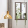 Minimalist Retro Solid Wood Chandelier Bamboo Art Birdcage Pendant Lamp for Bedroom Dining Room Study Home Decoration LED Light - Image 4