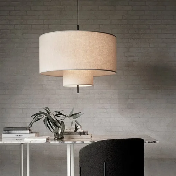 Pendant light minimalist vintage Cloth hanging Chandelier for living room Kitchen Island Bedroom Restaurant light - Image 2