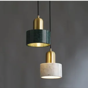 Nordic LED Marble Pendant Light Simple Dining Room Lamp Marble Hanging Lights Bedside Hotel Bar Home Decor Stone Chandelier E27