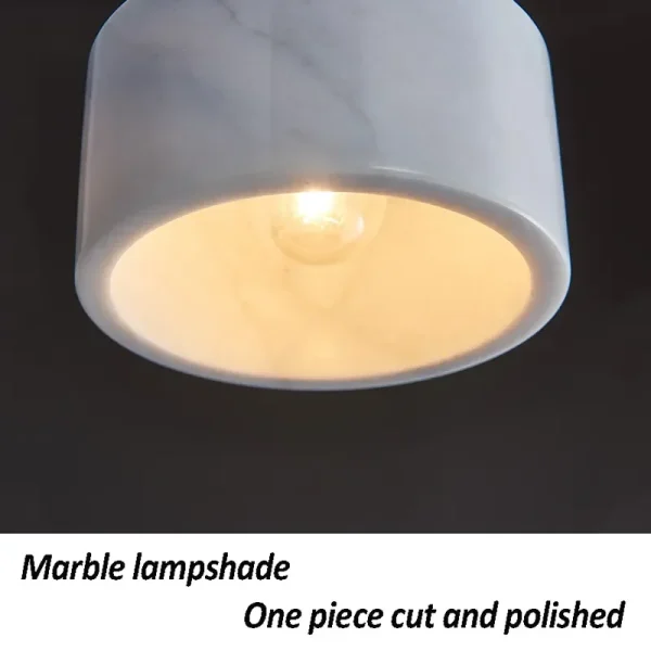Nordic LED Marble Pendant Light Simple Dining Room Lamp Marble Hanging Lights Bedside Hotel Bar Home Decor Stone Chandelier E27 - Image 6