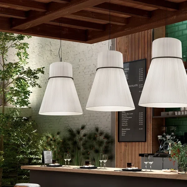 Fabric Pendant Light Minimalist Pendant Lights white lampshade for bedroom room Dining Room island light fixtures - Image 3