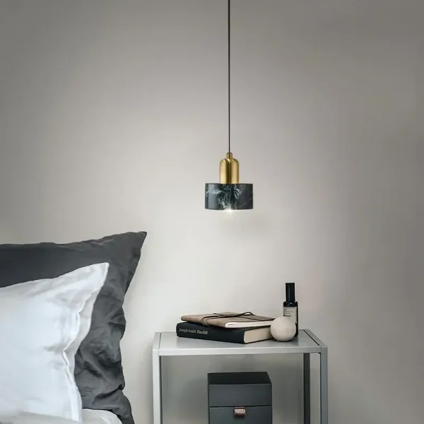 Nordic LED Marble Pendant Light Simple Dining Room Lamp Marble Hanging Lights Bedside Hotel Bar Home Decor Stone Chandelier E27 - Image 4