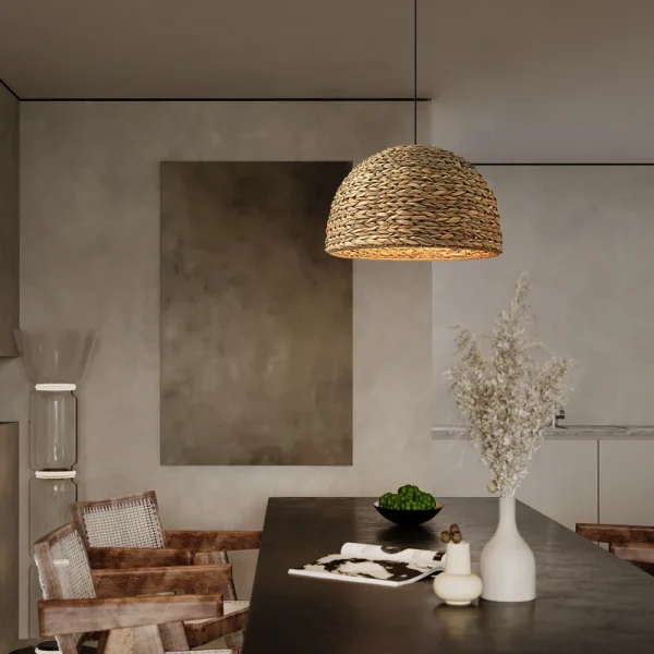Japanese Style Pendant Lights New Rattan Weaving Lamp Cafe Bar Restaurant Dining Room Light Fixtures Living Room Lamps - Image 2